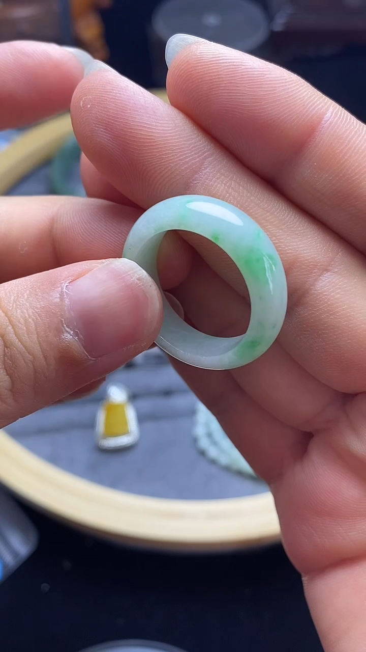 定制翡翠未镶嵌21圈口戒圈