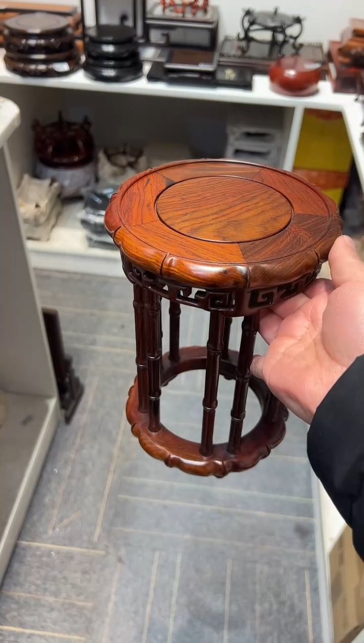 【闪购商品】红酸枝木类端景台工艺品底座