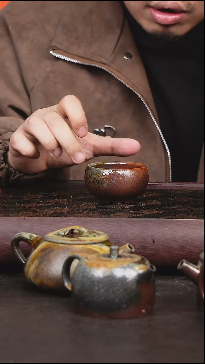 茶壶紫砂柴烧 杯