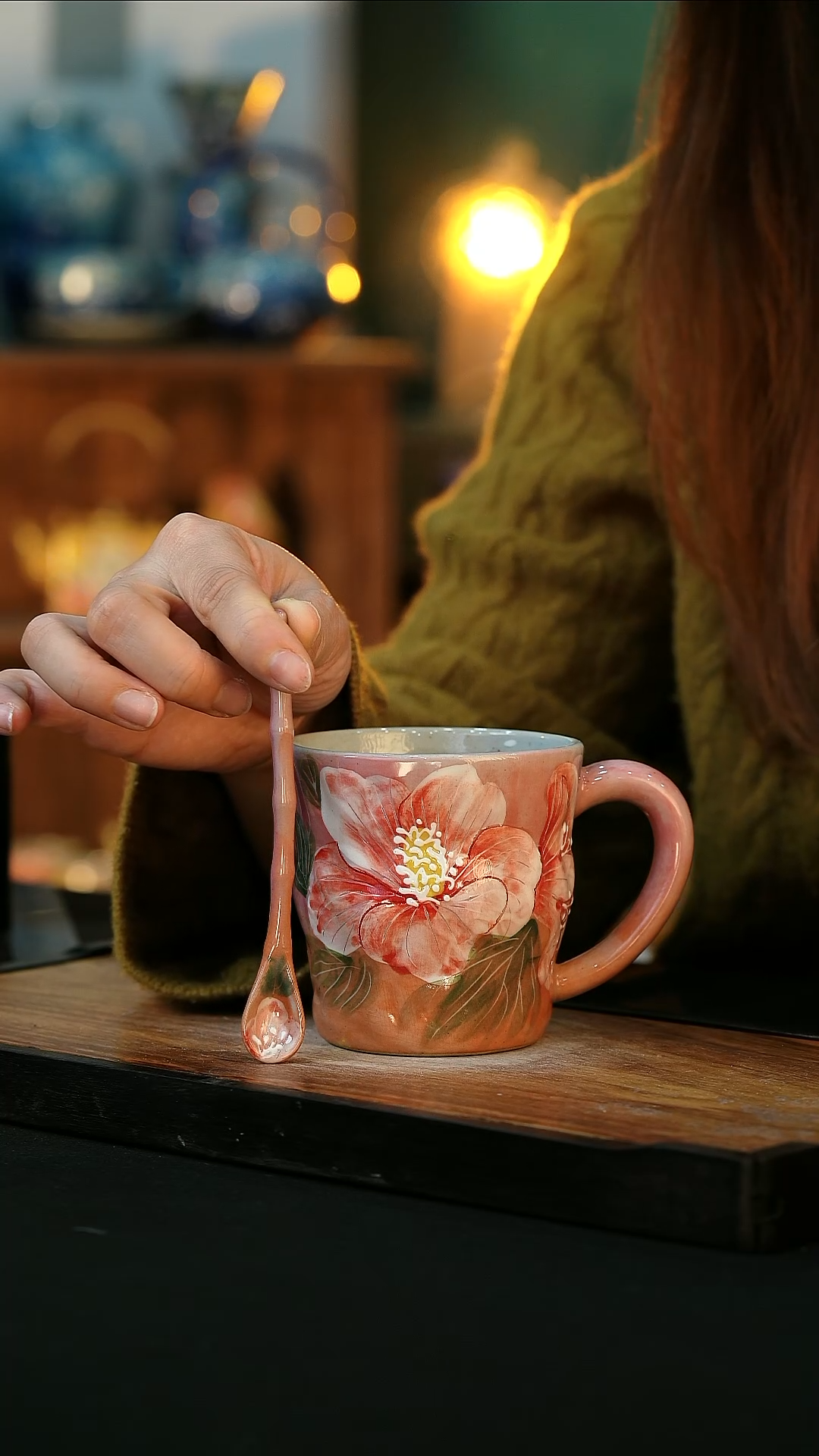 【闪购商品】杯手绘心瓷陶瓷浮力