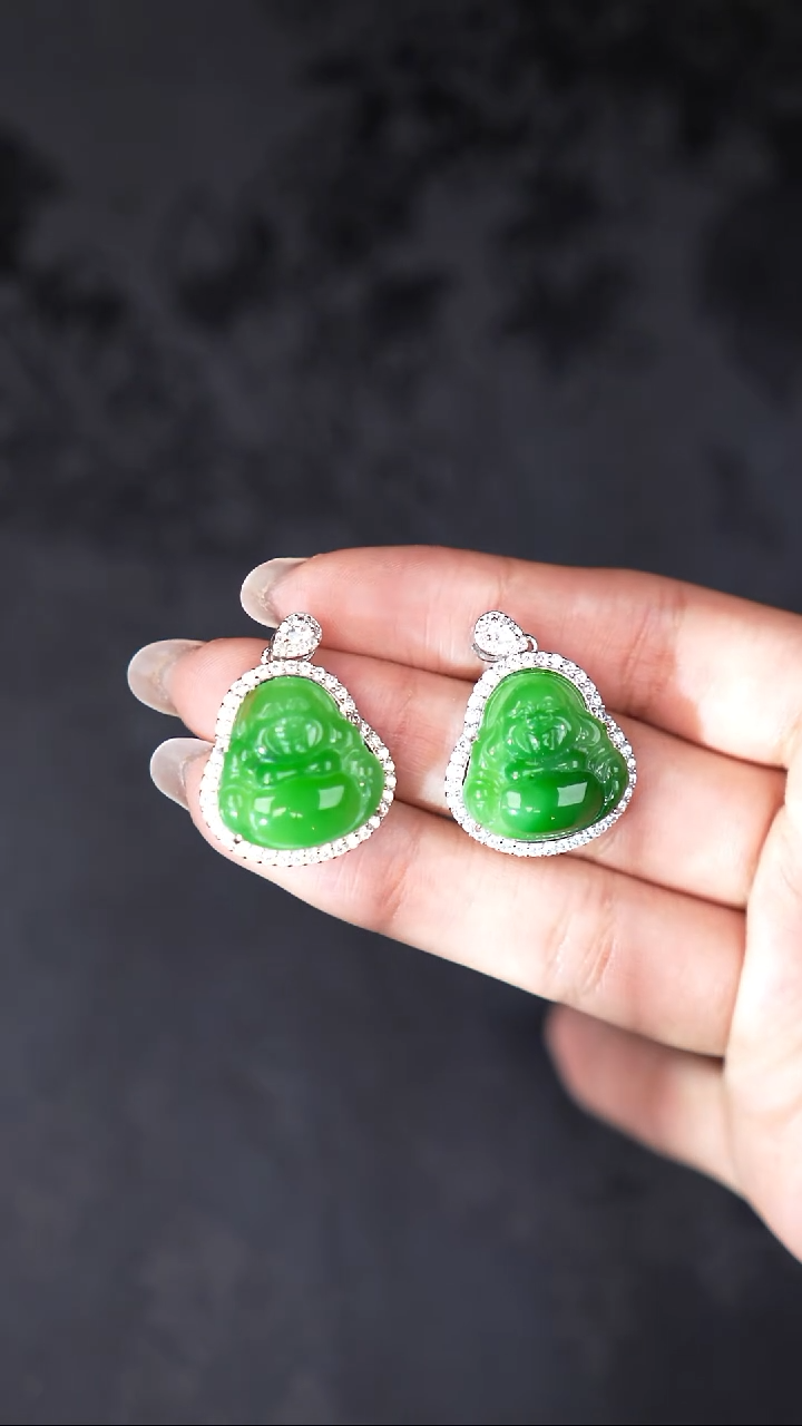 吊坠(赠链)银S925镶嵌和田玉（碧玉）工厂抛货 不退不换多样性发其1