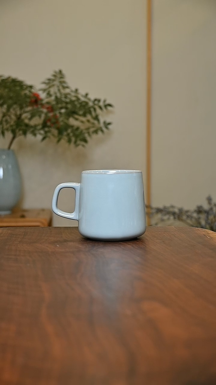 方胜杯 天青 微瑕 无款