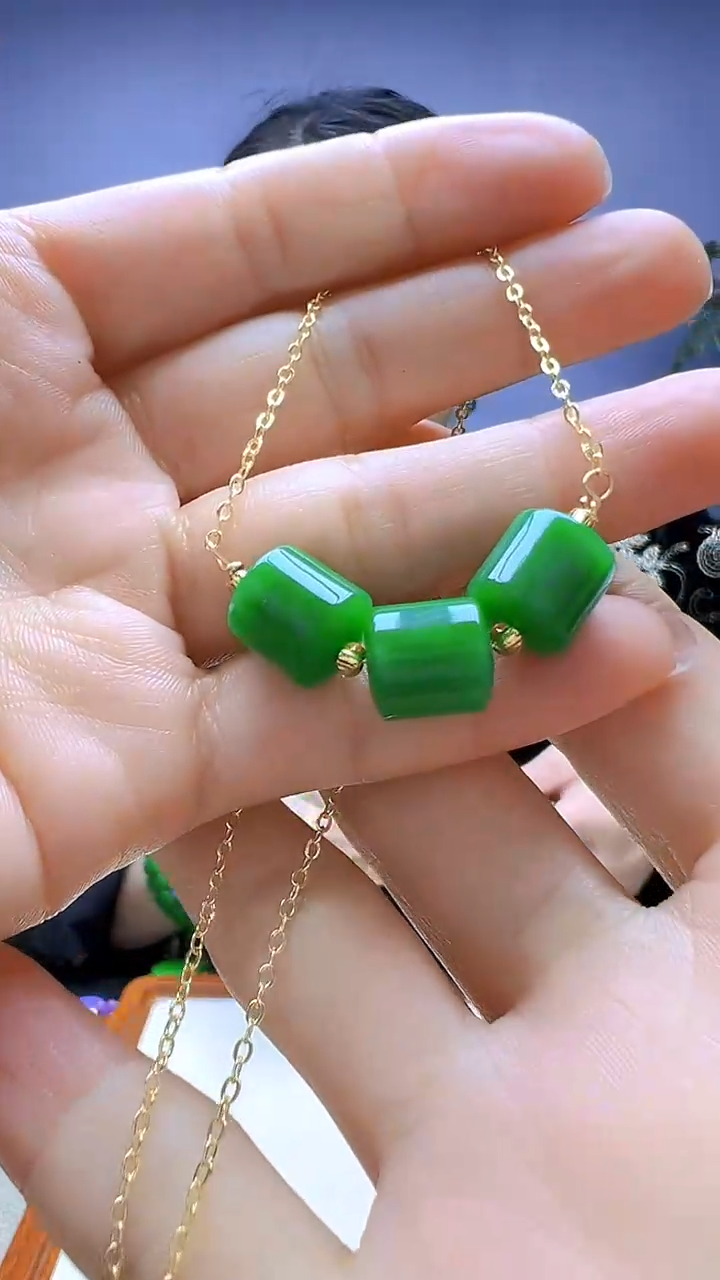 【闪购商品】翡翠颈饰14K金镶嵌颈饰