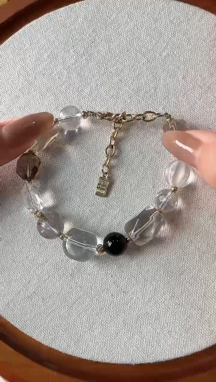 水晶手串合金蚂蚁家水晶手串