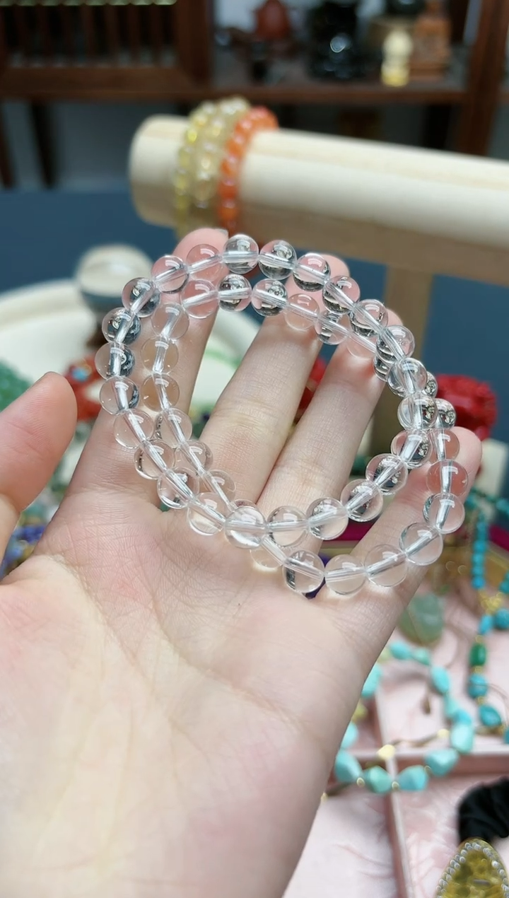 【闪购商品】水晶手串未镶嵌白水晶近8mm手串*1 ZD多样发一