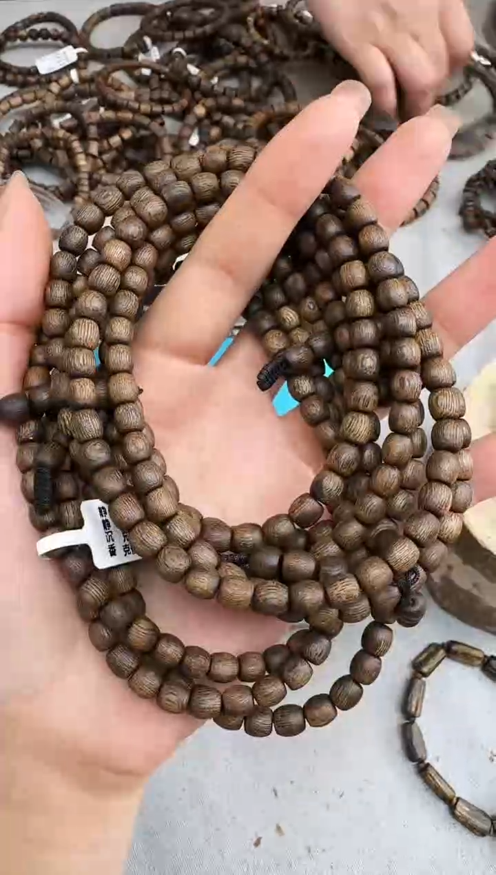 沉香手串0621紫棋沉水鼓珠多圈多样性发一