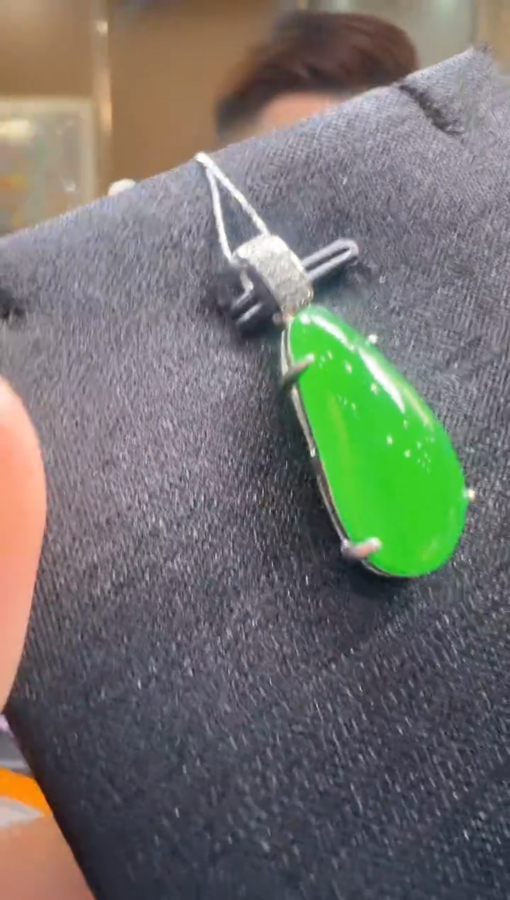 吊坠(不含链)银S925镶嵌翡翠多样性发货一件