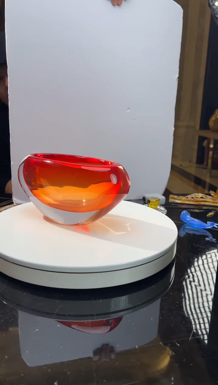 【闪购商品】茶宠AJ03219宝石红元宝收纳碗