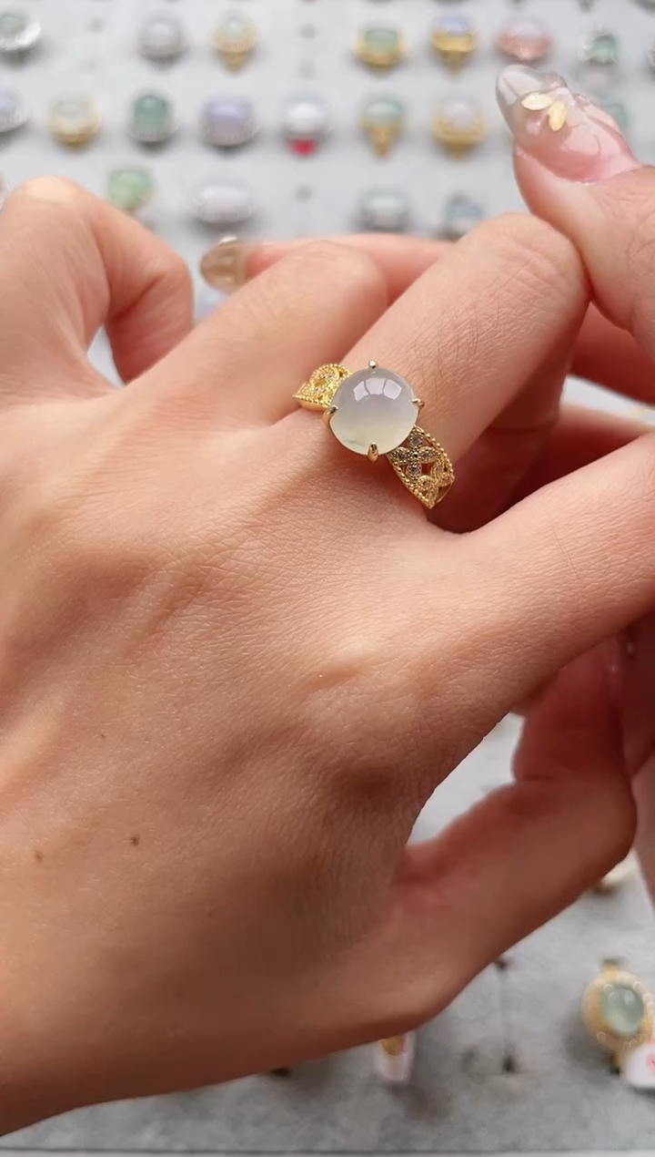 【闪购商品】翡翠戒指银S925镶嵌1111