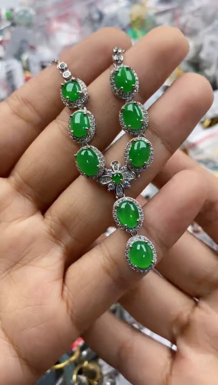 银S925镶嵌戒指翡翠111                6