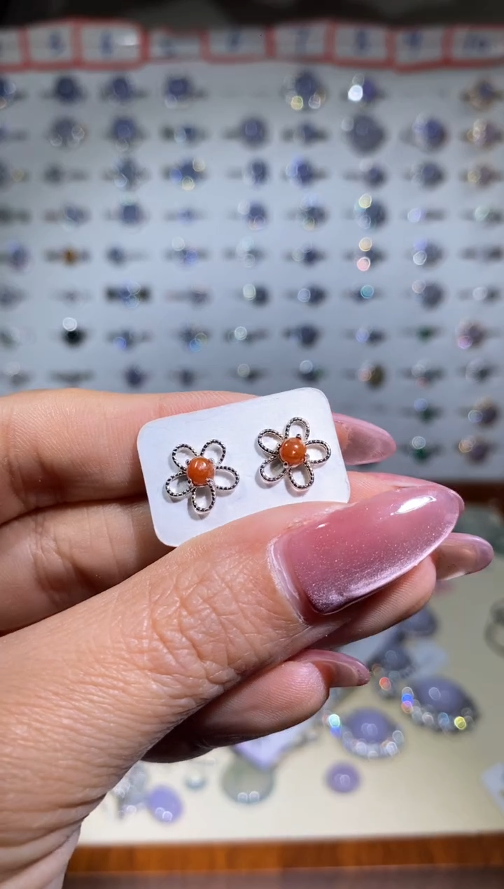 【闪购商品】翡翠耳饰未镶嵌天然a货翡翠
