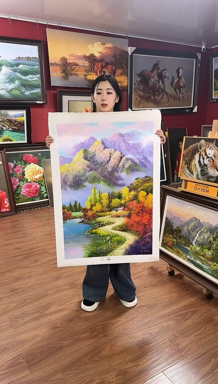 油画【89号】约90*60cm丨朝鲜原创纯手绘孤品油画丨顺丰包邮