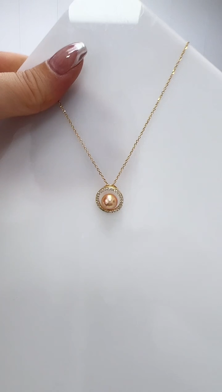 【闪购商品】海水珍珠DA银S925镶嵌套链 C1365