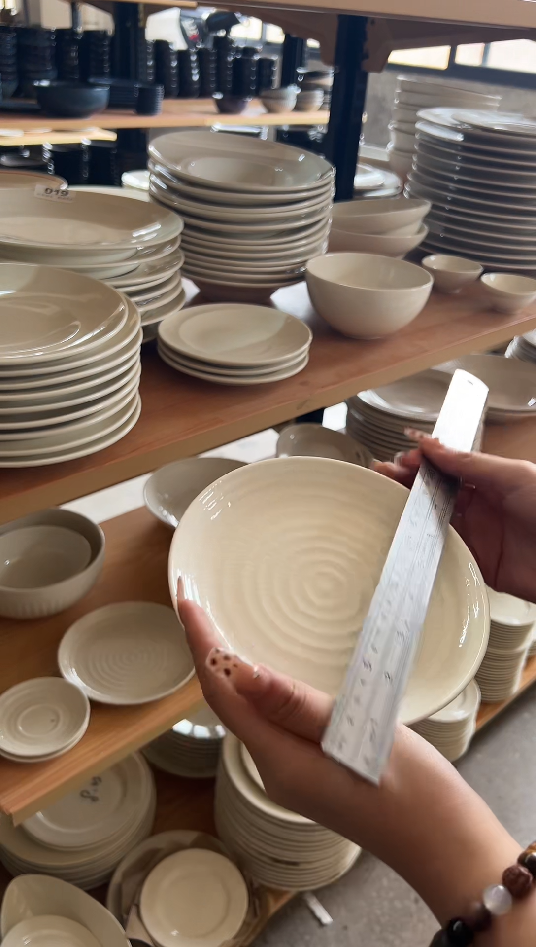 新骨瓷022 微瑕 白挑刀6.5寸平盘