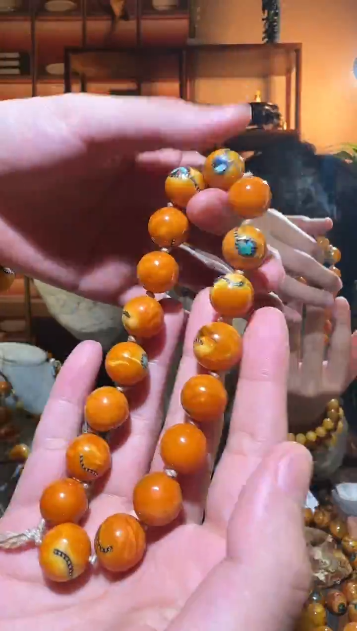 蜜蜡颈饰未镶嵌297天然蜜蜡珠宝奇石