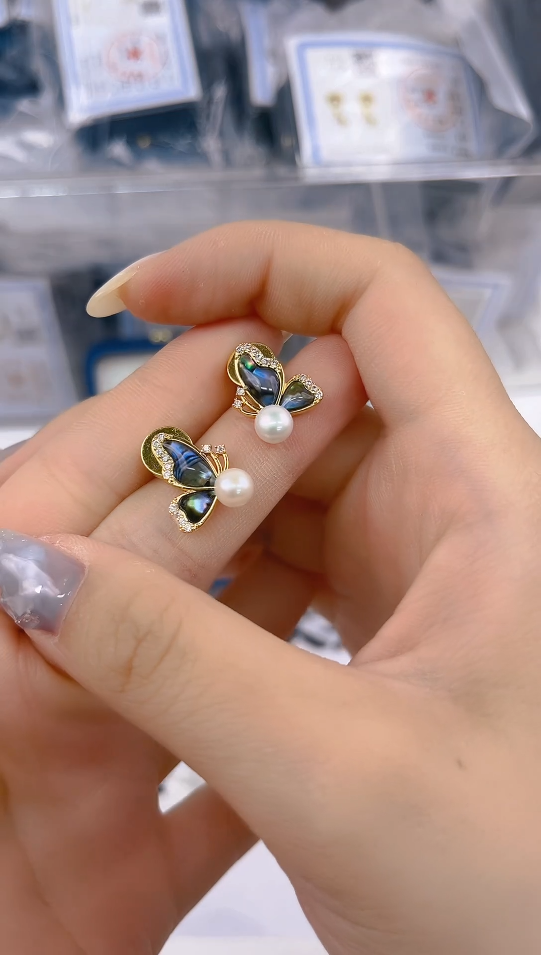 未镶嵌淡水珍珠耳饰ed1232