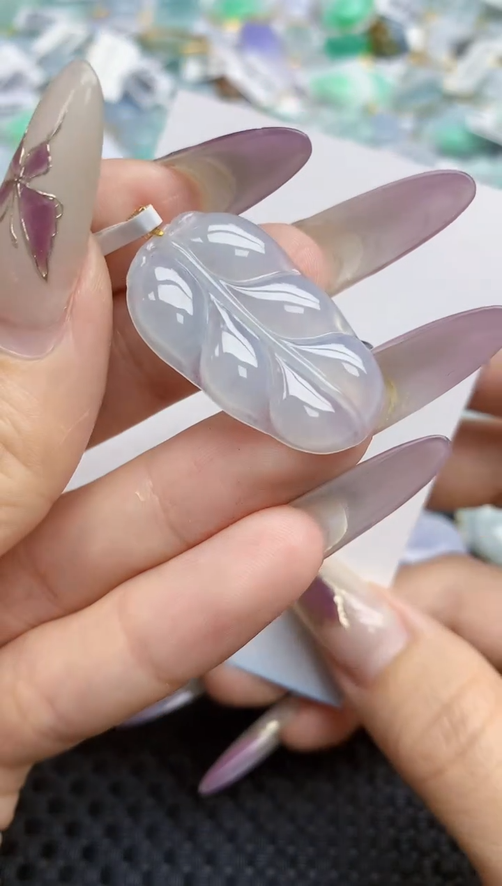 翡翠挂件18K金镶嵌464   天然翡翠A货