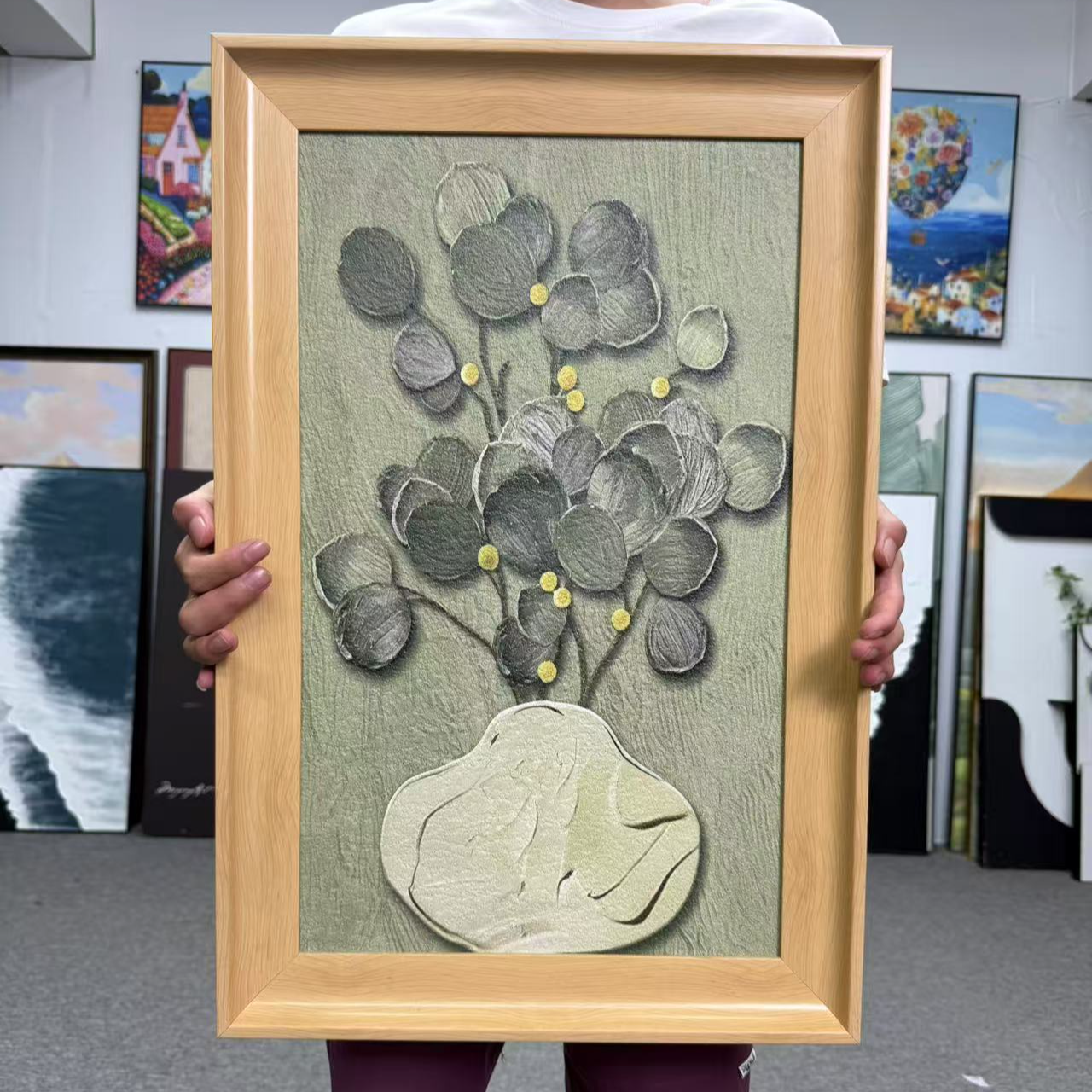 奶油风原木风格餐厅墙面装饰画挂画客厅适用146