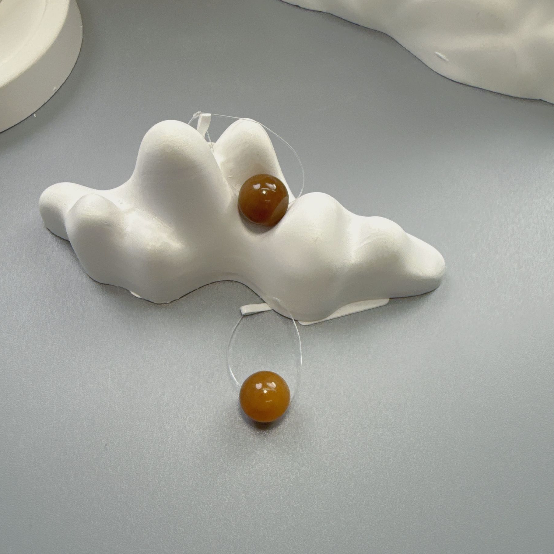 和田玉糖玉圆珠单珠约12mm （多样性发一）