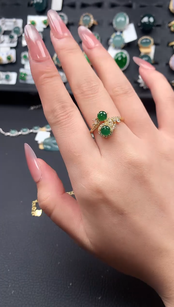 【闪购商品】翡翠戒指银S925镶嵌6513241