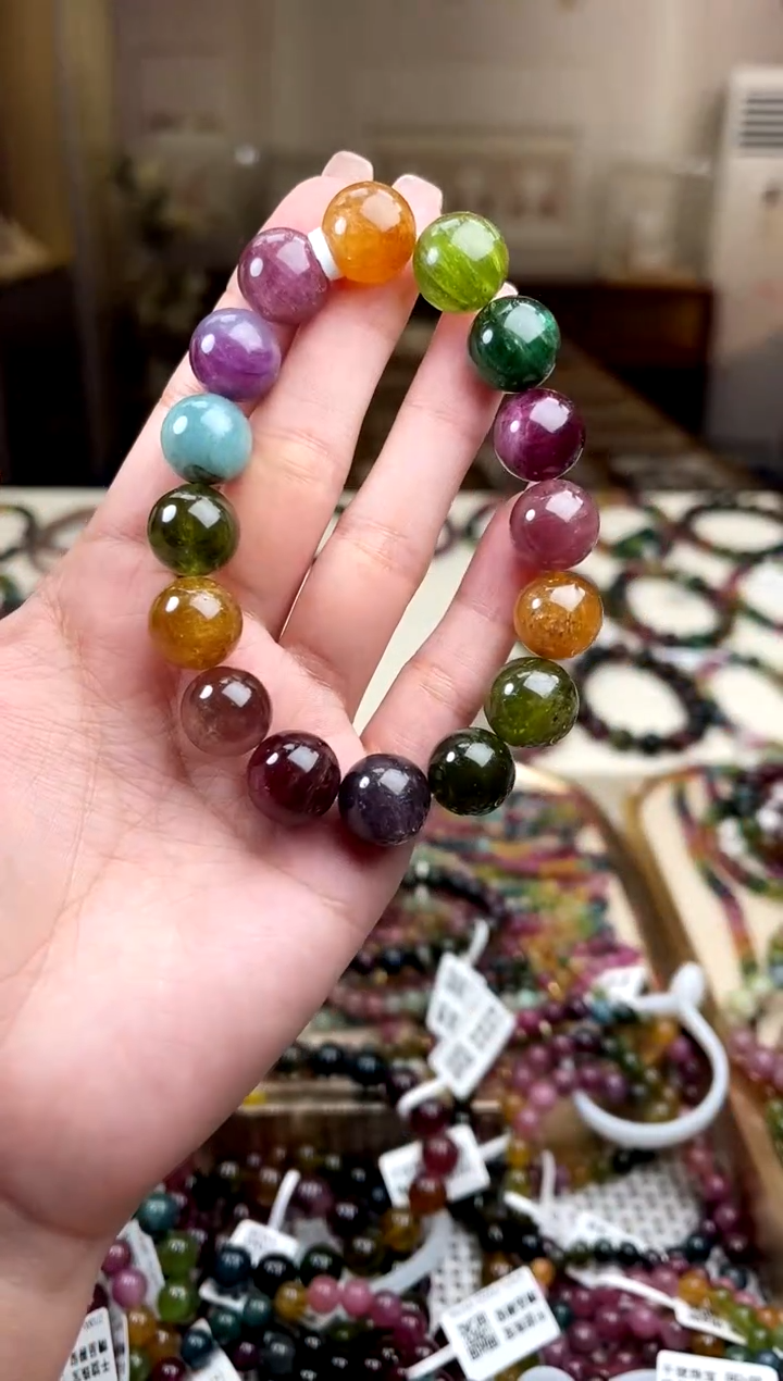 /未镶嵌碧玺13mm+碧玺单圈多样性发货