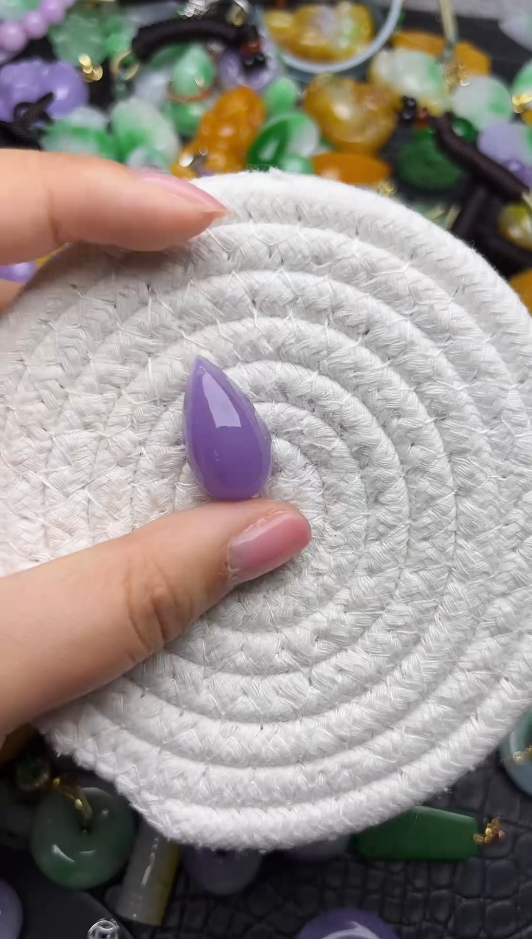 颈饰未镶嵌翡翠缅甸翡翠吊坠