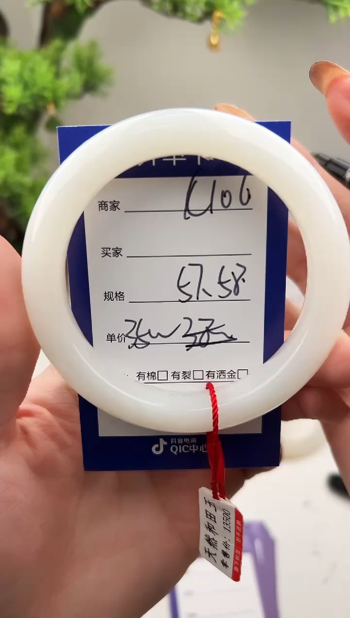 未镶嵌手镯和田玉微色差C106