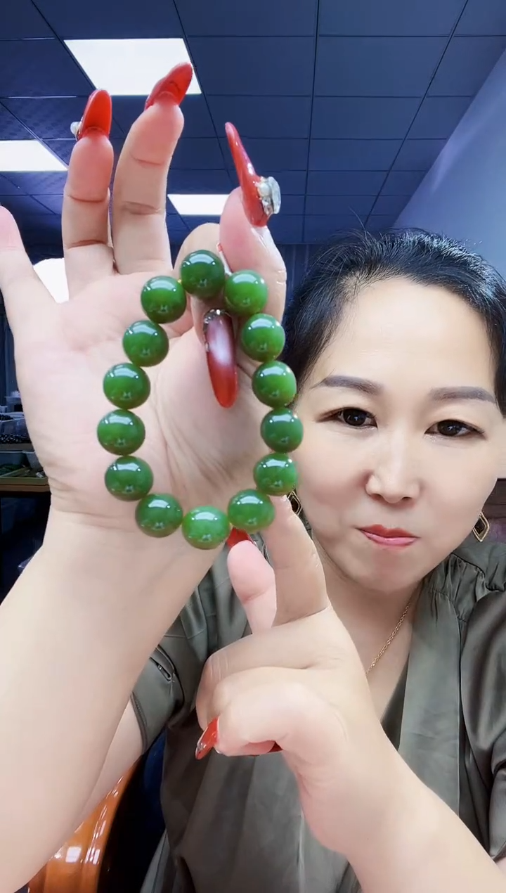 手串未镶嵌和田玉纯天然和田玉粉绿14