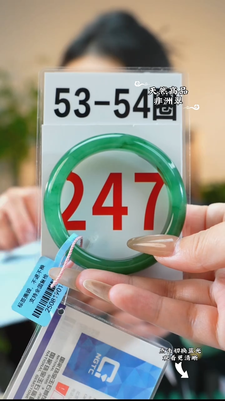 未镶嵌手镯石英质玉（非洲翠）5354