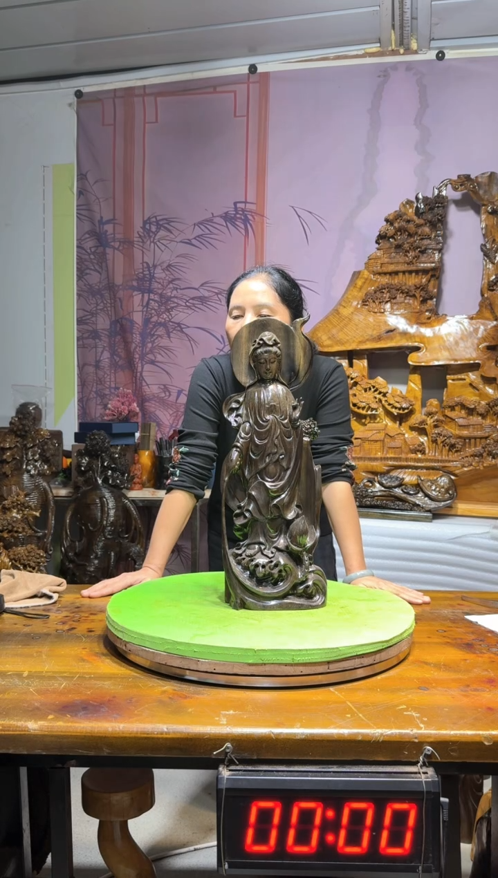 金丝楠中**华金丝楠木乌木摆件