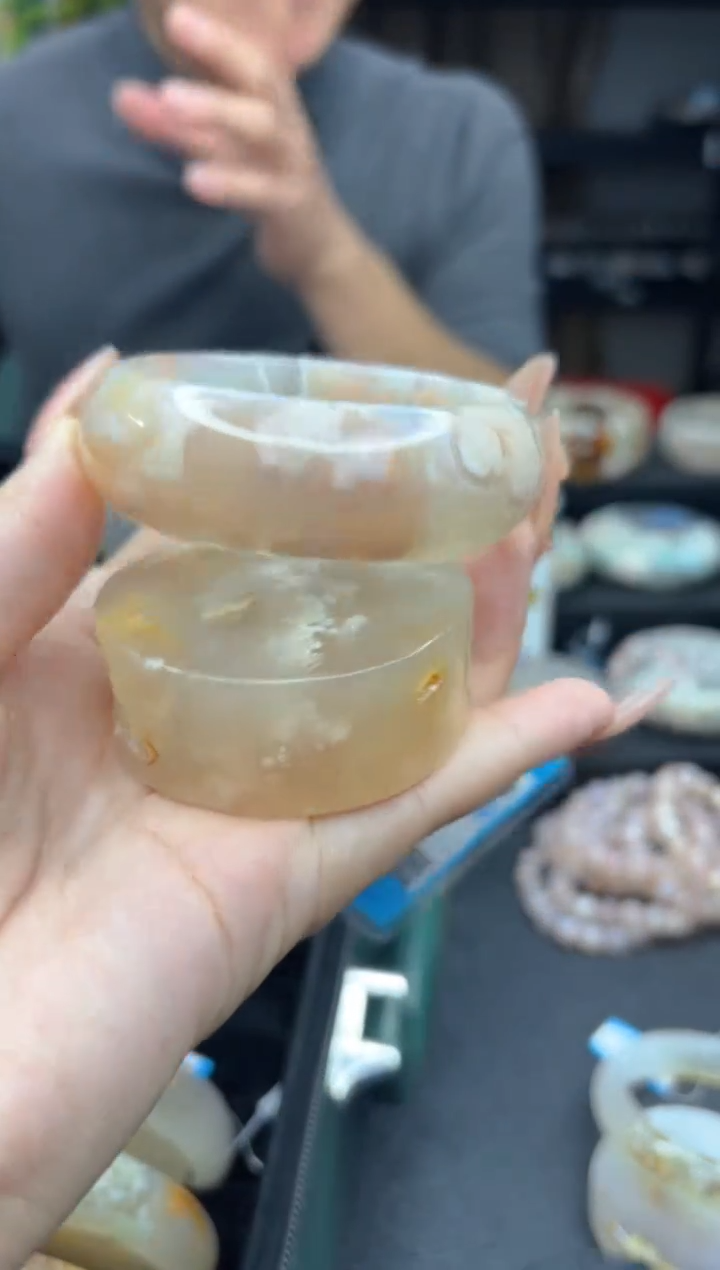 【闪购商品】石英质玉手镯未镶嵌785（55圈赠送镯心）