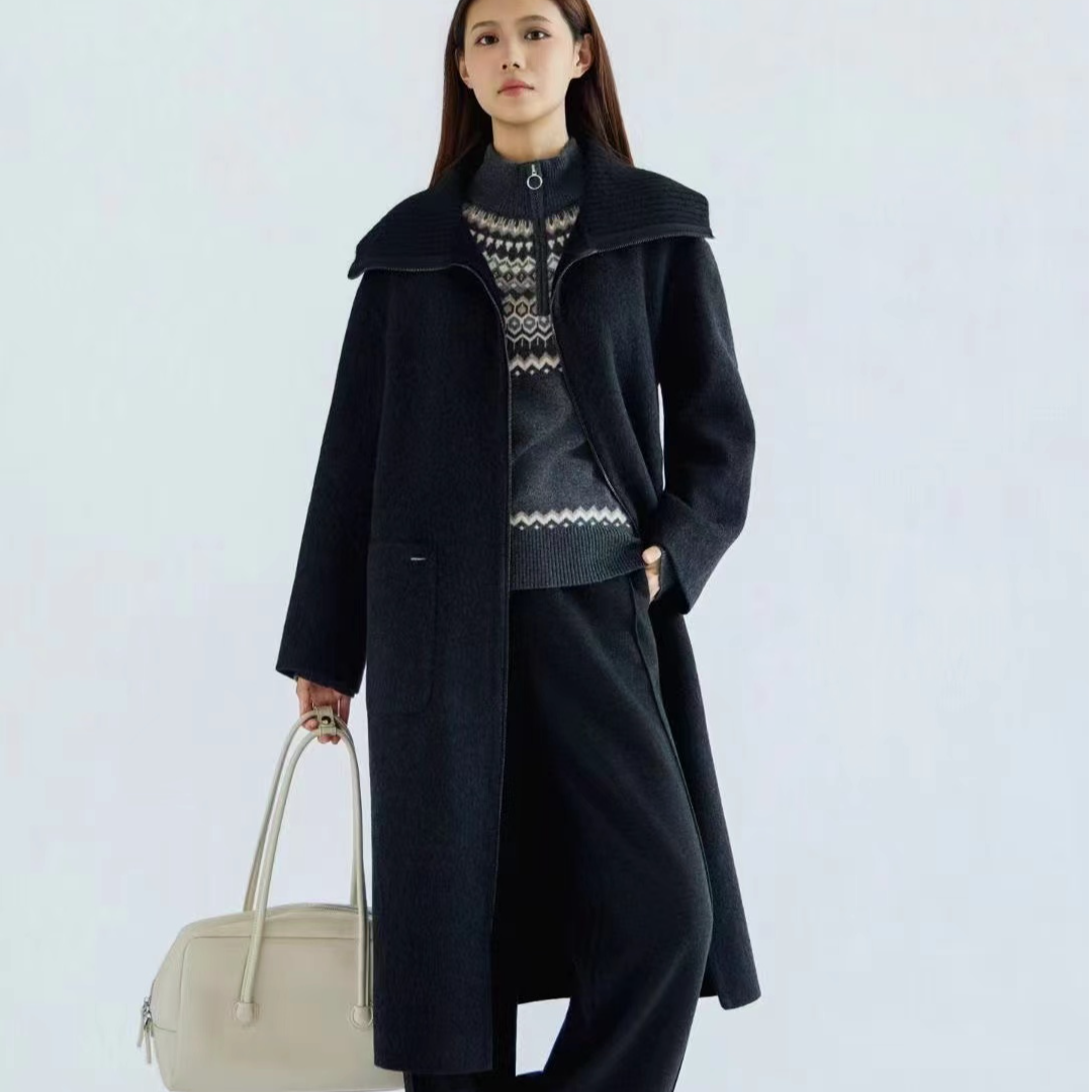 思慕缇女装2025冬季新款毛呢外套 