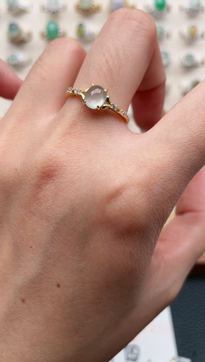 【闪购商品】翡翠戒指银S925镶嵌1111