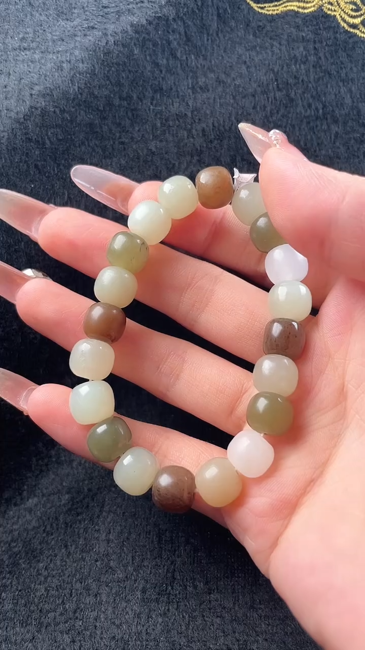 【闪购商品】和田玉手串未镶嵌和田玉  老型珠手串