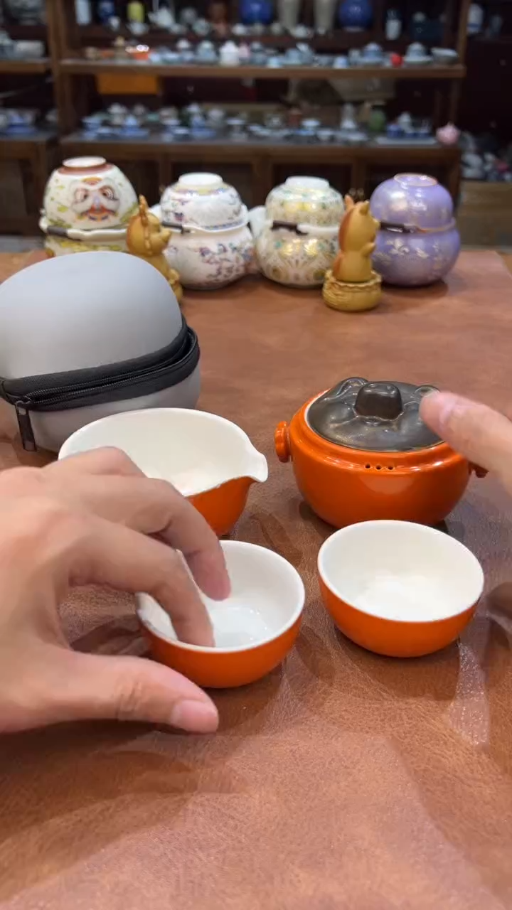 真的很便宜会开片的旅行茶具