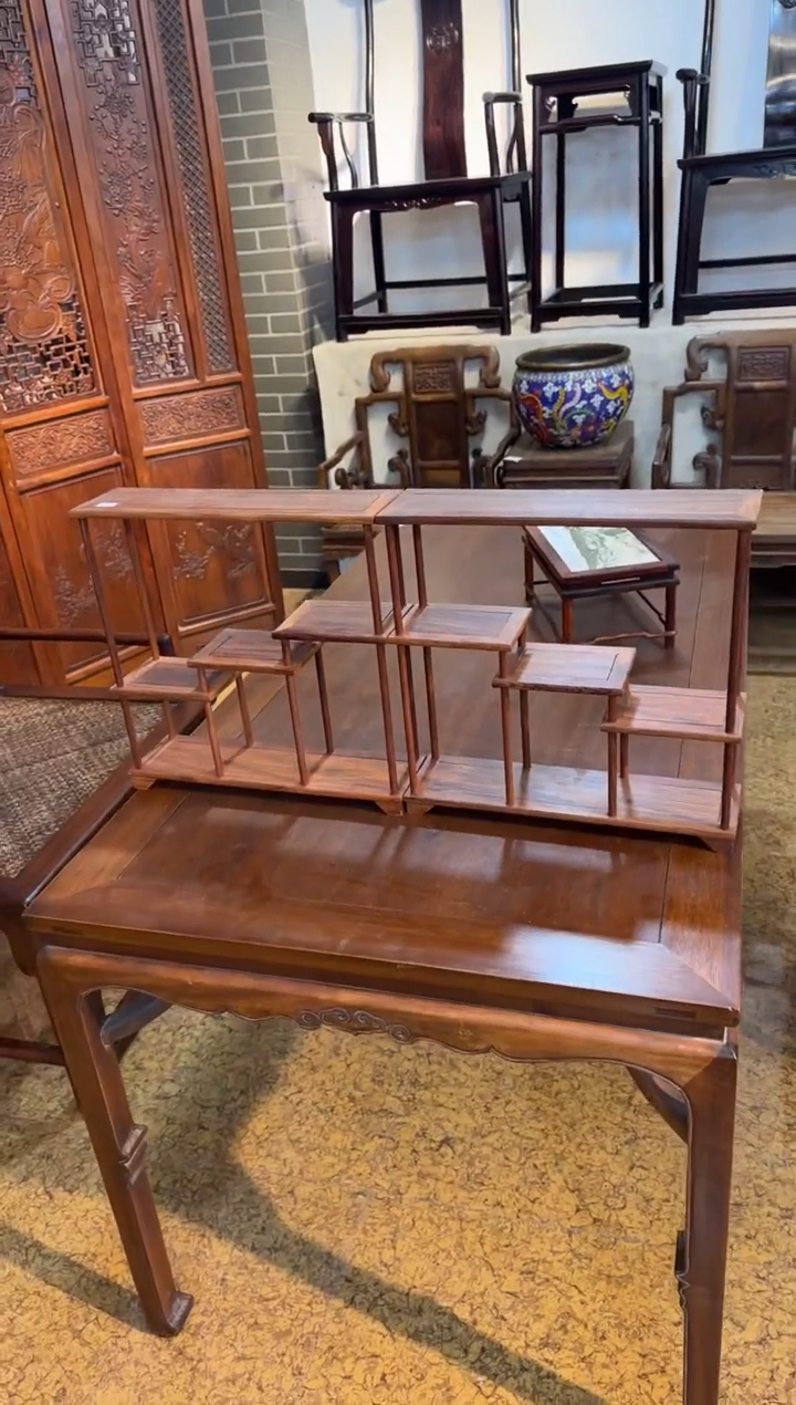 木一对   博古架   收纳架 80/12/40高