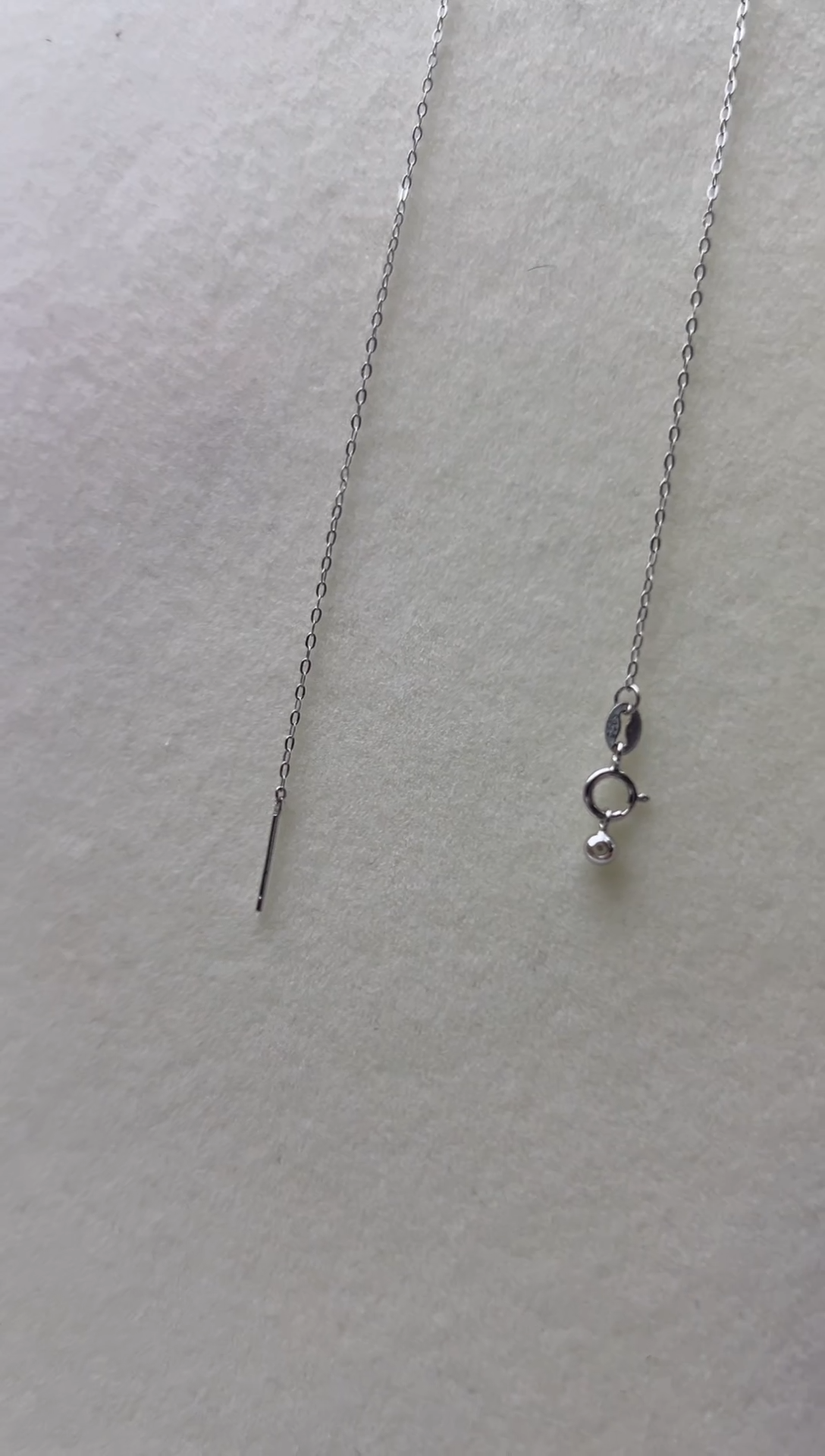 项链银S925镶嵌海水珍珠S925银针式链万能链百搭