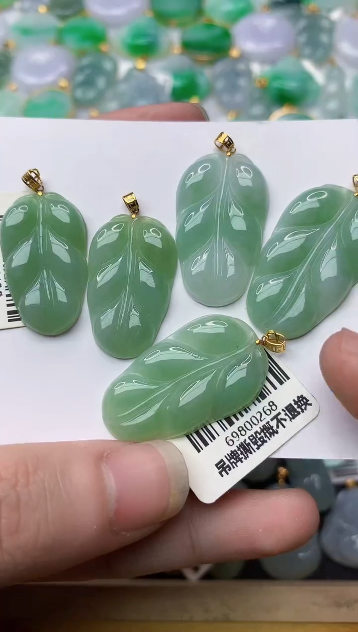 【闪购商品】翡翠颈饰18K金镶嵌18.多样性发其一