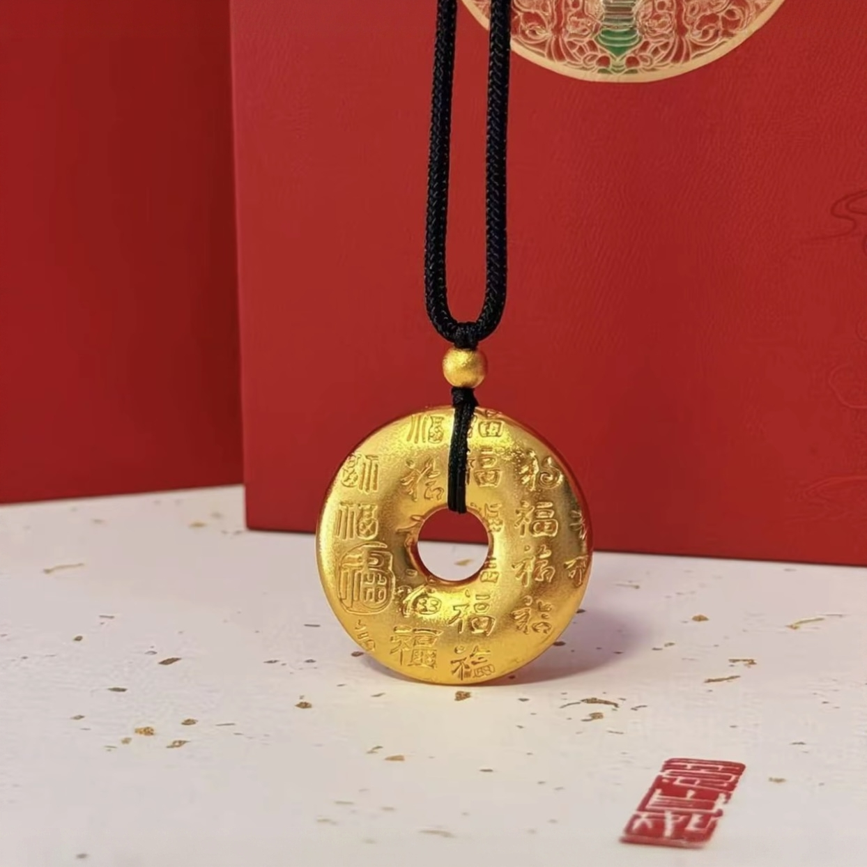 合金吊坠 吉言福字平安扣时尚情侣大气经典款礼物实心挂坠