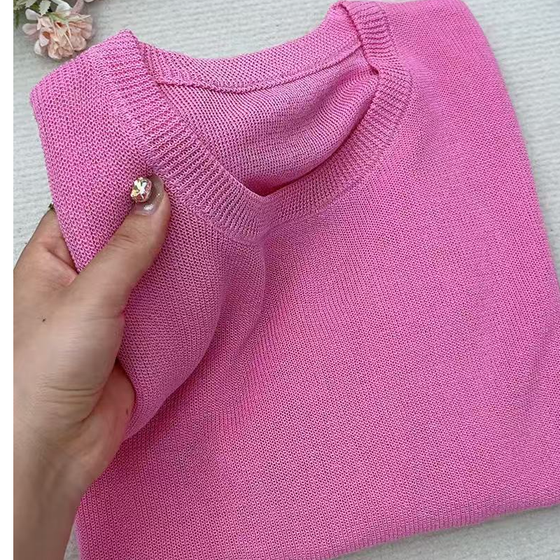 短袖夏季常规毛针织衫网红休闲上衣百搭F31