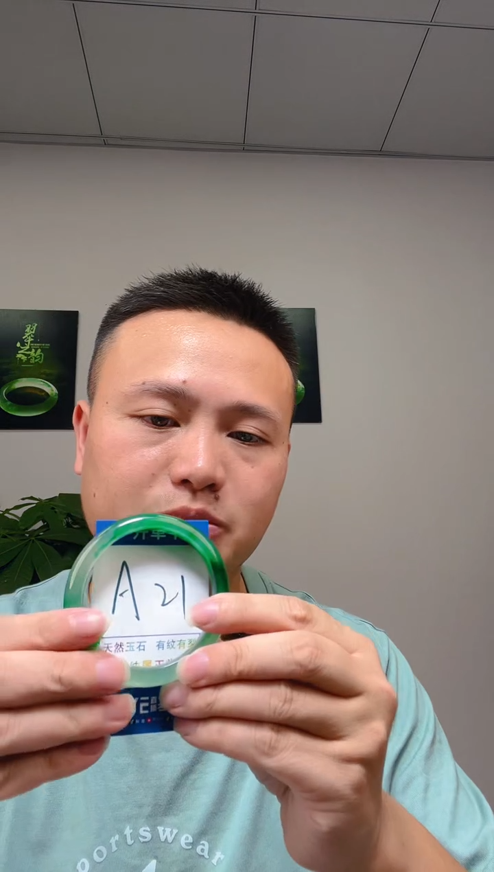 石英质玉（非洲翠）手镯未镶嵌57-58