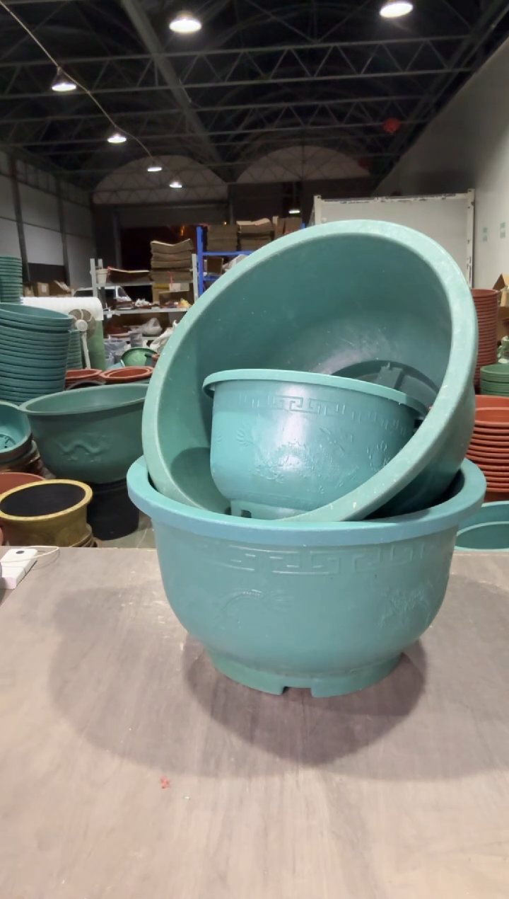 60铝塑龙盆2，40铝塑龙盆1绿色有孔