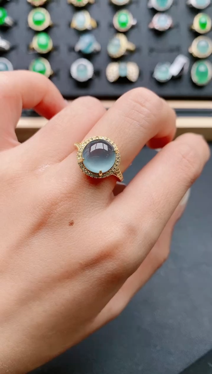 【闪购商品】翡翠戒指银S925镶嵌1111111