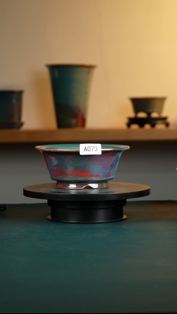 073纯手工窑变花盆7.5/6.5/18/15