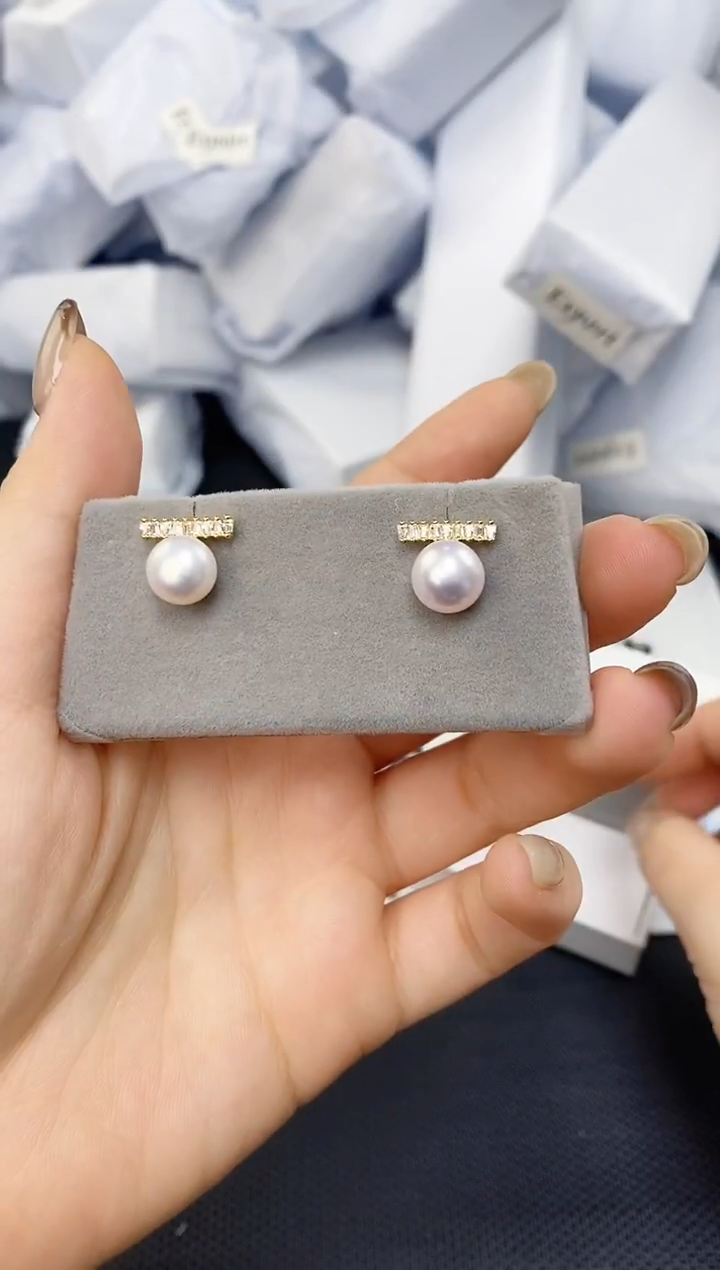 未镶嵌耳饰淡水珍珠ed1087