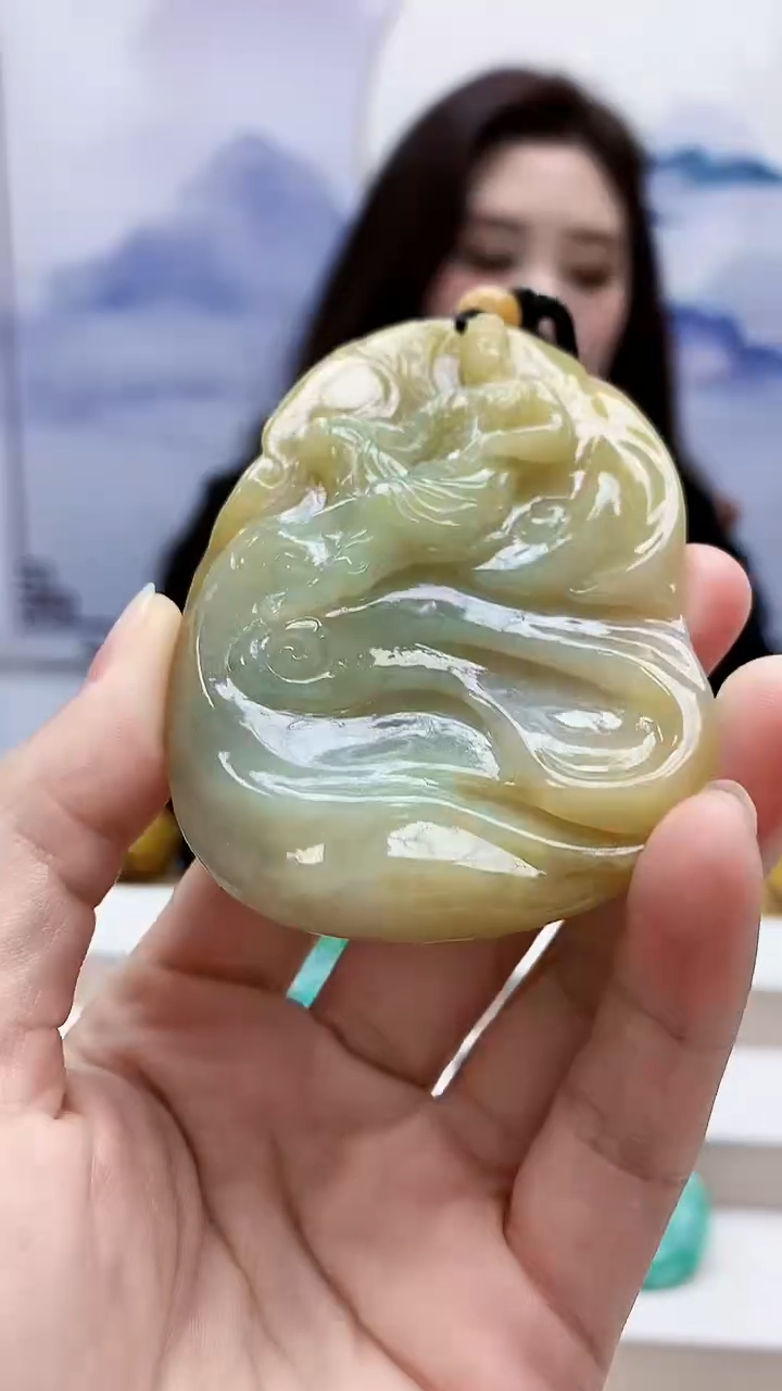 未镶嵌定制翡翠4829lr-毛货挂件41