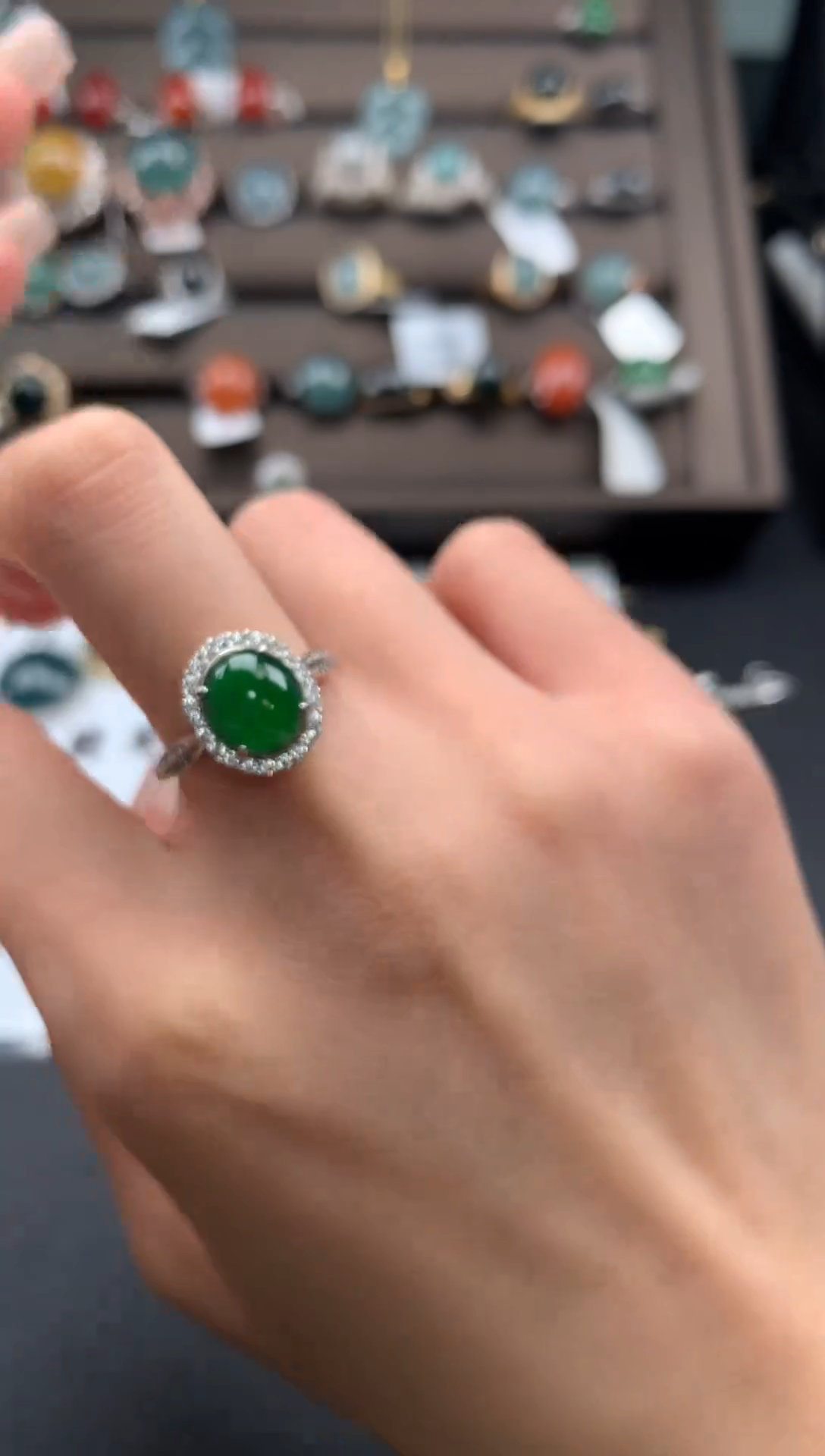 【闪购商品】翡翠戒指银S925镶嵌2133213213