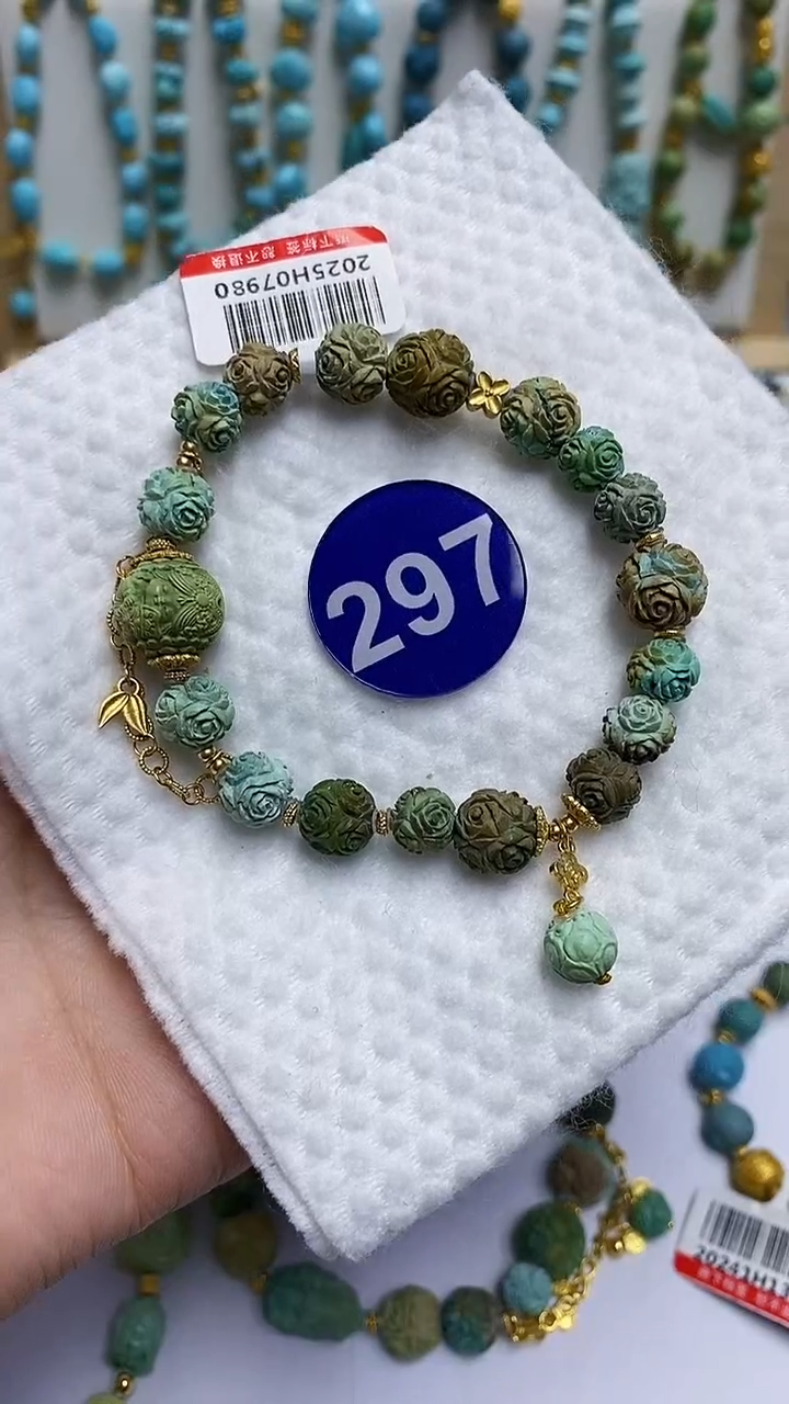 【闪购商品】绿松石手串银S925镶嵌297
