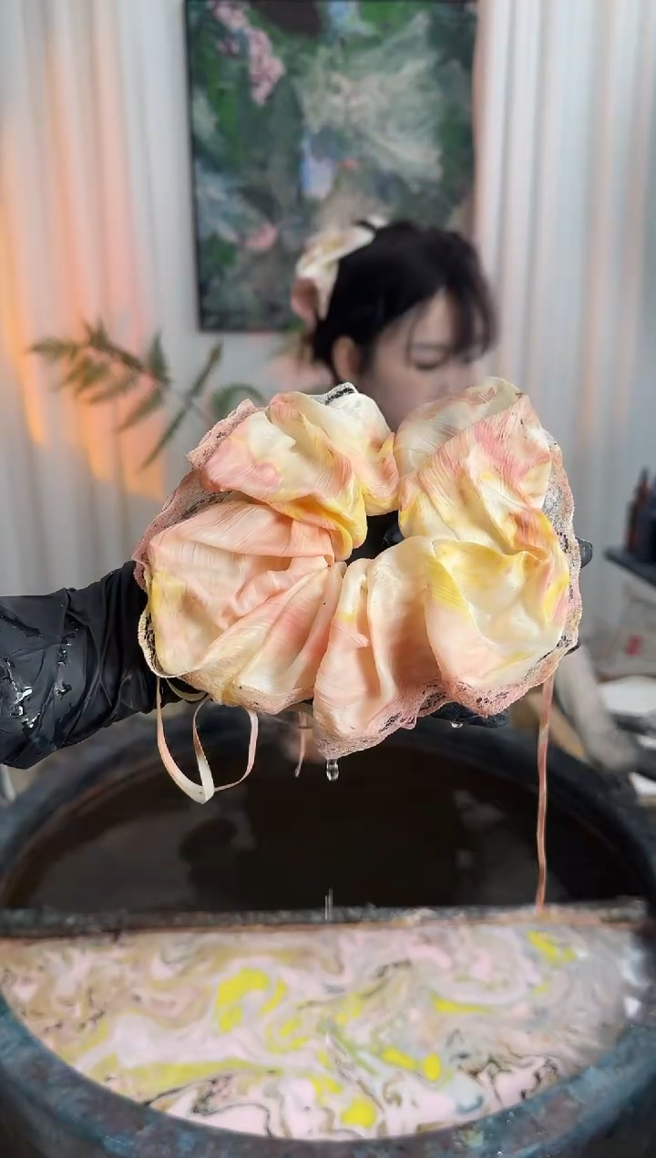 129 桃之夭夭 蕾丝发圈