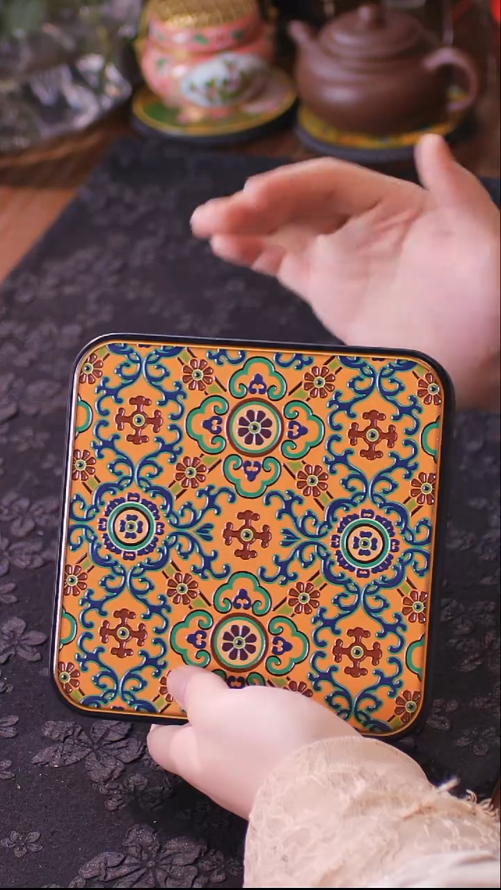 壹藏贰宝如意纹图案大垫子一片